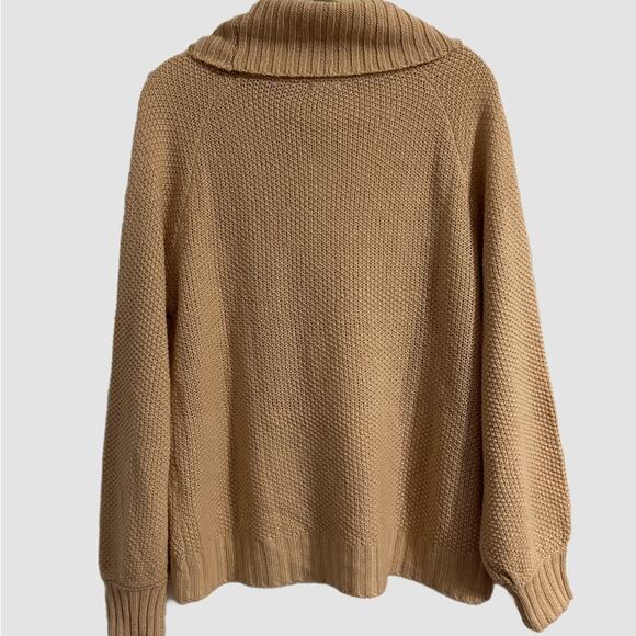 Charlotte Russe Cowl Neck Cable Knit Sweater Nude w/ Pink Undertones Size Medium - Picture 4 of 7